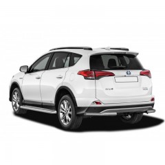 Защита заднего бампера «Уголки» (d51) для Toyota RAV4 рестайлинг, (2015-н.в.)(Окрашенное)