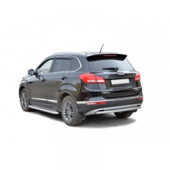 Защита заднего бампера «Труба» для Сhery Tiggo 5 (2016-н.в.)(Окрашенное)